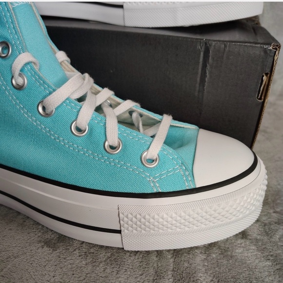 Converse Chuck Taylor Platform High Triple Cyan Men's Size 9 / Women's Size 11 - Picture 3 of 8